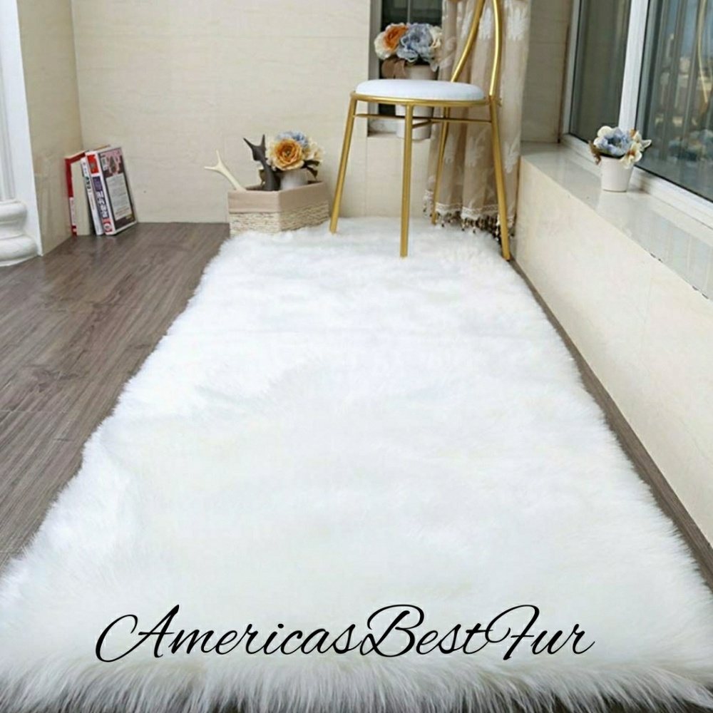 4'x6' Long Runner Faux Fur Thick And Soft Rug
